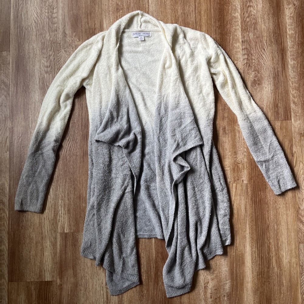 Barefoot‎ Dreams Bamboo Chic Lite Ombre Gray Open Drapey Sweater Size S/M